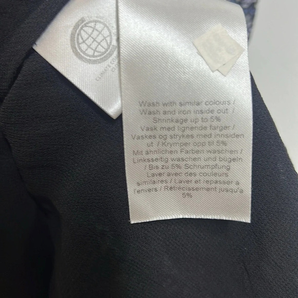 GANNI Georgette Viscose Micro Floral Print Tiered Long Sleeve Boho Midi Dress - Picture 12 of 15